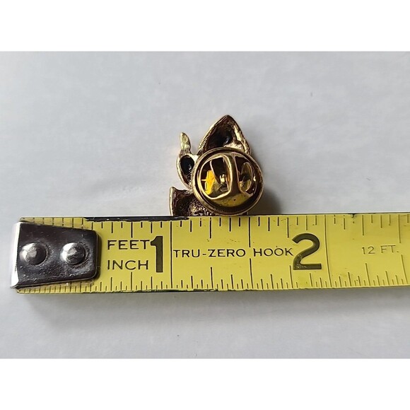 Gold Tone Metal Frog Shaped Pin Vintage Costume Jewelry P.S.C.O. - Picture 10 of 10